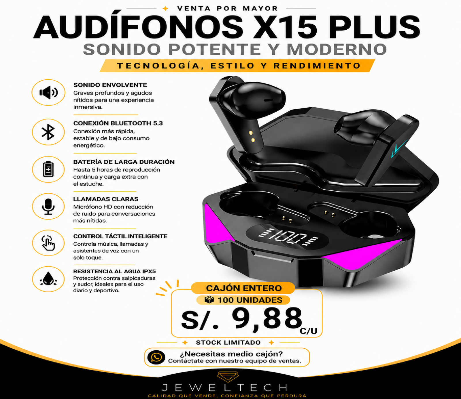 AUDÍFONOS X15 PLUS AUDÍFONOS X15 PLUS1