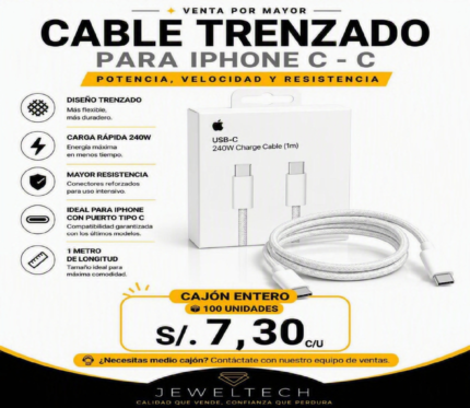 CABLE TRENZADO PARA IPHONE C - C1